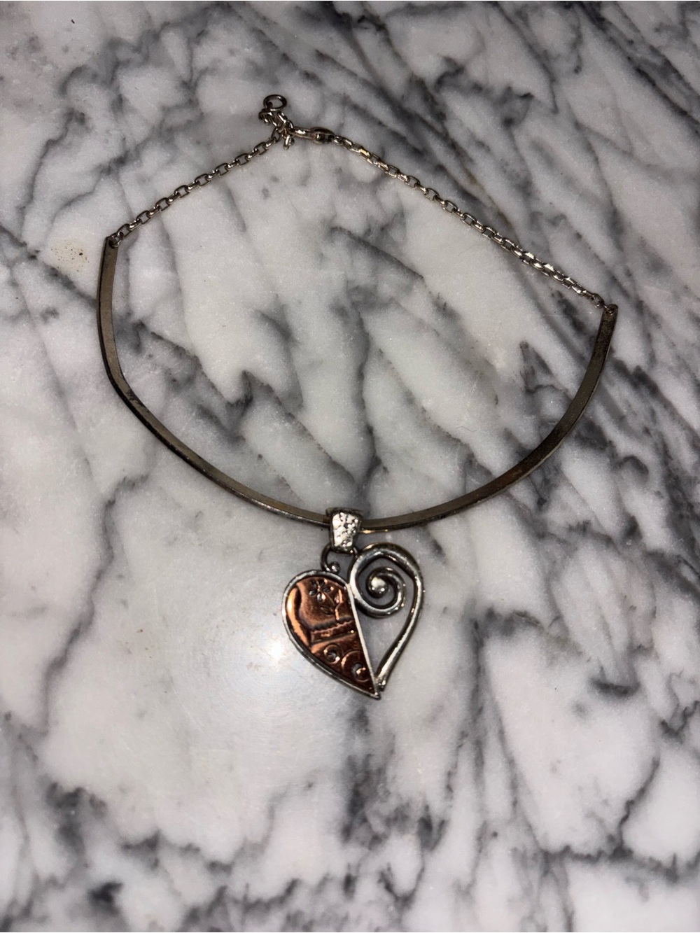 Brighton Pablo’s Passion Reversible Heart Collar Necklace Vintage Retired